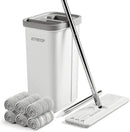 JOYMOOP Mop and Bucket with Wringer Set, Hands Free Flat Floor Mop and Bucket, 60" Mop with 6 Reusable Microfiber Pads, Wet and Dry Use, Floor Cleaning System by CozyNest Decor