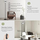36W Bright LED Floor Lamp for Living Room with Remote, 75.5 Inch Tall Stepless Dimmable Standing Lamp for Office, Torchiere Floor Lamp with 2 Rotatable Lights 1900K-6500K for Bedroom by CozyNest Decor