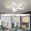 Low Profile Ceiling Fan with Lights,110v Modern Dimmable Flower Shape, Remote Control/app Control,Timing 6 Gear Speeds Fan Ceiling Lamp. by TinyTreasures Baby Boutique