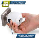 Child Safety Door Knob Cover (4 Pack) Hard-to-Remove Dual-Lock Door Handle Covers for Kids - Reusable Baby Proof Door Knob Locks - Installs Easily, No Tools Needed (White) by TinyTreasures Baby Boutique