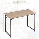 PayLessHere | 39 Inch Computer Desk | Nature | Office Desk with Metal Frame, Adjustable Feet | Water-Resistant, Scratchproof Surface | Sturdy Writing Table for Home Office or Study | Pack of 1 by CozyNest Decor
