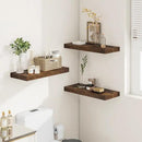 12" Deep Floating Shelves for Wall 24 Inches Long, Heavy Duty Wall Shelves for Bedroom Bathroom Kitchen Laundry Room, Farmhouse Rustic Shelves for Home Decor, 24" X 12" X 2" Set Of 2, Rustic Brown by CozyNest Decor