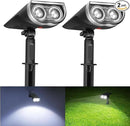 Consciot Solar Spotlights Outdoor, IP67 Waterproof 2-in-1 Solar Spot Lights Daylight, Durable Christmas Decorations Lights for Garden Yard Pathway Driveway Porch Walkway, Auto On/Off, 2 Pack by GreenHaven Gardens