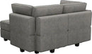 Bellfin Modular Sectional Sleeper Sofa Convertible Sofas with Storage Ottomans Small Sectional Couches for Living Room. Light Grey Couch by CozyNest Decor