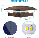 VOLISUN Solar Post Cap Light Outdoor 16pack,Solar Deck Fence - Post Lights Waterproof for 4x4 Wooden/4x4 Vinyl, with Warm White/Cool White for Garden/Patio/Porch by CozyNest Decor