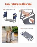 VEVOR Garden Kneeler and Seat Heavy Duty, Portable Garden Stool with 11'' EVA Kneeling Pad and 2 Tool Bags, Folding Garden Bench to Relieve Knee & Back Pain, Great Gifts for Seniors, Family Gardeners by GreenHaven Gardens
