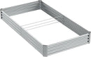 8x4x1ft Galvanized Raised Garden Bed-Outdoor Galvanized Planter Box for Vegetables, Fruits,Herbs, Flowers, Metal Raised Garden Bed kit-Sliver by GreenHaven Gardens