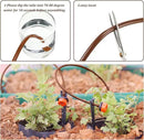 Treela 328 ft Drip Irrigation Hose 1/4 Inch Blank Distribution Tubing Drip Irrigation Tubing Water Hose for Garden Flower Bed Greenhouse Flower Patio Lawn (Brown)