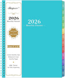 2026 Monthly Planner/Calendar - 2026 Planner, JAN 2026-DEC 2026, 12-Month Planner with Colorful Tabs, 2026 Calendar Planner for Daily Organizing - Waterproof Cover (8" x10", Monthly Pages & Notes, Blue) by TinyTreasures Baby Boutique