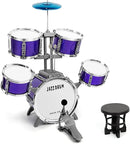 M SANMERSEN Kids Toys Jazz Drum Set - Upgraded Rock Drum Kit with Stool Musical Instruments Educational Birthday Christmas Toys Gifts for Toddlers Child Boys Girls Aged 3 4 5 6 7 8 Year Old by TinyTreasures Baby Boutique