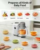 Bear Baby Food Maker with Two Layer Steam Baskets, Multifunction Baby Food Processor Steamer Puree Blender, Baby Food Mill with Bottle Warming Sterili-zing Auto Cleaning Function, BPA-Free, White by TinyTreasures Baby Boutique