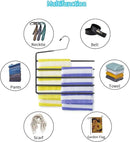 Nature Smile Pants Hangers 3pack, Heavy Duty Multi Layers Space Saving Slack Hangers,Non Slip 5 Tier Open-Ended Pants Hanger Closet Storage Organizer for Garden Flags Trousers Jeans Scarf by CozyNest Decor