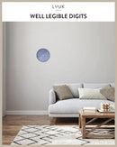 LUUK LIFESTYLE Minimalist Wall Clock with Silent Movement, no Ticking, Modern Design, Kitchen Clock, Decoration and Gift idea, in Blue and Silver by CozyNest Decor