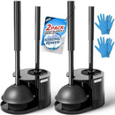 2Pack 2 in 1 Toilet Brush and Plunger Set, Extended Handle Plunger,Toilet Bowl Brush Plunger Set,Bathroom Cleaning Tools,Toilet Brush Plunger Combo,Cleaning Brush,Cleaning Supplies by CozyNest Decor