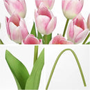 Artificial Tulips Flowers – 20" Long Stem Faux Tulips, 10PCS Real Touch Fake Pink Tulip for Vase, Farmhouse, Kitchen, Spring & Wedding Home Decor by CozyNest Decor