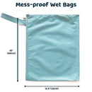 Tiny Twinkle Mess proof Waterproof Wet Dry Bag,2pk Reusable Wet Bags for Swimsuits&Baby Clothes,Leakproof Wet Bag,Waterproof Bag for Travel&Diaper bag,Wet Bags for Baby (Slate, Olive) by TinyTreasures Baby Boutique