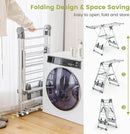 Giantex Clothes Drying Rack, 2-Layer Aluminum Foldable Laundry Drying Rack with 5-Level Adjustable Height, 21 Drying Rails, 10 Side Clips, 4 Shoe Holders, Space Saving Collapsible Laundry Drying Rack by CozyNest Decor