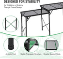 RedSwing Folding Grill Table with Sink and Double Shelf, Multifunctional Portable Grill Stand Table for Outdoor Camping Picnic BBQ, 69 x20 x31.5 Inches, Black by GreenHaven Gardens