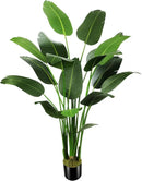 6.5ft Artificial Silk Bird of Paradise Palm Tree (78in) with 17 Trunks Faux Tree and Plastic Nursery Pot, Fake Plant for Office House Farmhouse Living Room Home Decor (Indoor/Outdoor) by CozyNest Decor