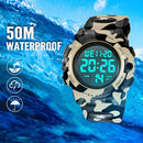 Kids Watch,Boys Watch for 3-15 Year Old Boys,Digital Sport Outdoor Multifunctional Chronograph LED 50 M Waterproof Alarm Calendar Analog Watch for Children with Silicone Band,Kids Gift by TinyTreasures Baby Boutique