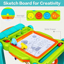 iPlay, iLearn 3 in 1 Baby Walker Sit to Stand Toys, Kids Activity Center, Toddlers Musical Fun Table, Lights and Sounds, Learning, Birthday Gift for 9, 12, 18 Months, 1, 2 Year Old, Infant, Boy, Girl by TinyTreasures Baby Boutique