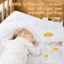 Yoofoss Waterproof Crib Mattress Protector, Quilted Infant Mattress Pad Cover Soft and Breathable, Machine Washable Toddler Mattress Protector for Standard Baby Crib Size 52''x28'' by TinyTreasures Baby Boutique