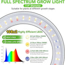LORDEM Grow Light for Indoor Plants, 7.9" Diameter Dual-Head Plant Light for Plants Growing, Full Spectrum Growth Lamp with Auto Timer 3/6/12H, 4 Dimmable Levels, 3 Lighting Modes, Adjustable Stand