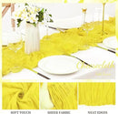 6 Pack Yellow Cheesecloth Table Runner 20 x 120 Inch Long Rustic Gauze Cheese Cloth Table Runner for Wedding 10FT Bridal Baby Shower Table Decorations Boho Fabric Sheer Birthday Party Table Decor by CozyNest Decor