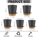 Self Watering Planters Plant Pots Indoor Flower Planting PotsP For Houseplants, African Violet, Flowers, Succulent,Cactus Outdoor Plant Pots with Drainage Holes Black Pots Gift Idea For Lazy people by GreenHaven Gardens