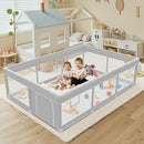 Baby Playpen 74x50 Inch, Playpen for Babies and Toddlers, Play Pen Indoor & Outdoor Active Center, Sturdy Safety Playard with Anti Slip Suction Cups, Skin-Friendly Fabric, Large Space Baby Fence by TinyTreasures Baby Boutique