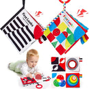 hahaland Baby Books 0-6 Months - 2PCS Infant Toys 0-6m Tummy Time Babies Toy Newborn Toys High Contrast Visual Development Sensory Book Baby Girl Boy Shower Gift by TinyTreasures Baby Boutique