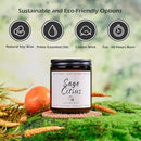 Auelife Scented Candle for Home | Sage Citrus Candle | Aromatherapy Candles - Soy Candles for Home Scented, Gifts for Women Men, Citrus Fragrance -7oz, Single Wick Made with Soy Wax by CozyNest Decor