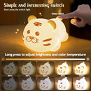 QANYI Christmas Gift Tiger Lamp, Silicone Color Changing Tiger Desk Nightlight, Rechargeable Nursery Table Lamp with Timer and Remote Control, Gift for Toddler Baby Girls Boys Children Bedroom by TinyTreasures Baby Boutique