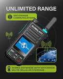 Global-PTT G9 4G LTE Walkie Talkies Nationwide Coverage for Adults and Kids – 2 Pack Unlimited Long Range PoC Radios with Free 1-Year SIM by TinyTreasures Baby Boutique