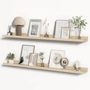 Floating Shelves for Wall, Picture Ledge Shelf 48 Inch Solid Wood Set of 2, Rustic Wall Shelves with Lip, Kids Bookshelf, Photo & Picture Live Edge Floating Shelves for Bedroom, Living Room, Kitchen by CozyNest Decor