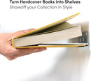 Floating Invisible Bookshelf Wall Mounted (Set of 4) - Aluminum - Turn Books into Floating Shelves by CozyNest Decor