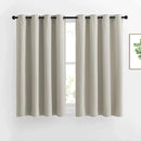 NICETOWN Blackout Natural Curtains for Bedroom - Window Treatment Thermal Insulated Grommet Solid Drapes Energy Saving Sound Reducing for Basement, 1 Pair, W52 x L54 by TinyTreasures Baby Boutique