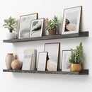 Picture Ledge Shelf, Floating Shelves Set of 2, Solid Pine Wood 55'' Long Large Nursery Book Shelves for Toys Storage, Kids Bookshelf for Living Room Bedroom Decor Books Photo Frames, Grey by TinyTreasures Baby Boutique