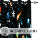 Solar System Curtain Panels - 2Pcs 82" x 63" 95% Blackout Outer Space Curtains for Boys Bedroom Grommet Room Darkening Galaxy Planets Themed Curtains for Living Room by TinyTreasures Baby Boutique