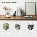 Marble Bookends for Heavy Books, Decorative Bookends for Shelves, Green Stone Book Ends, Heavy-Duty Book Ends for Hardback Book & Cookbooks, Unique Book Stopper & Holder, Set of 2 by CozyNest Decor