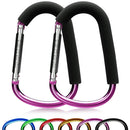 sprookber 6.7 Inch Large Stroller Hooks for Diaper Bags & Purses, Heavy Duty Mommy Hooks for Shopping, Grocery, Backpack – Baby Stroller Accessories, Set of 2 (Pink) by TinyTreasures Baby Boutique