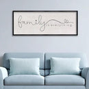 LuZhiQiang Family is Everything Sign Wall Decor 40"x15" Warm Home Sign Wall Art for Entryway Large Hanging Wood Framed (Black) by CozyNest Decor