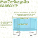 Gardenature 10FT/12FT/14FT Trampoline Tent(Tent Only), Fit Round Trampolines, Shade Cover with LED Light, Outdoor Trampolien Accessories, Anti-Tear, Beige by TinyTreasures Baby Boutique