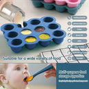 Baby Food Storage 12 x 1.5OZ Silicone Freezer Tray with Lid, Food Grade Silicone Containers for Purees & Vegetables Midnight Blue by TinyTreasures Baby Boutique