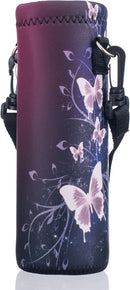 AUPET Water Bottle Bag Carrier,24oz/32oz Insulated Neoprene bottle Sling Holder Case Pouch Cover for 1000ML/750ML Bottles with Shoulder Strap for walking by TinyTreasures Baby Boutique