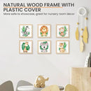 upsimples 8x8 Picture Frames, Natural Solid Wooden Picture Frames, Display 4x4 with Mat or 8 x 8 Without Mat, Wall or Tabletop, 1 Pack, Natural by CozyNest Decor