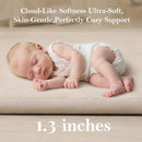 Baby Play Mat for Floor, 50 X 50x 1.3" Memory Foam Playpen Mat,Ultra Soft Tummy Time Mat with Non-Slip Backing, Baby Crawling Mat Child Nursery Rug for Infant, Toddlers, Kids (Beige) by TinyTreasures Baby Boutique