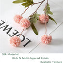 Faux Pink Kiku Flower, 10 Stems with 5 Heads Each & 4 Branches Eucalyptus Stems, Artificial Small Mini Chrysanthemum Flowers for Aesthetic Room Decor, Floral Arrangements Centerpiece by CozyNest Decor