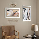 VCK 14x24 Picture Frame Set of 3, White Solid Wood Poster Frames, Textured Exclusive Wall Gallery Frame by CozyNest Decor