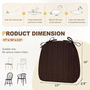 downluxe Chair Cushions for Dining Chairs, Waterproof Kitchen Chair Pads, Non-Slip Dining Seat Cushion with Ties, 17" x 16" x 2.5", Brown, 4 Pack by CozyNest Decor